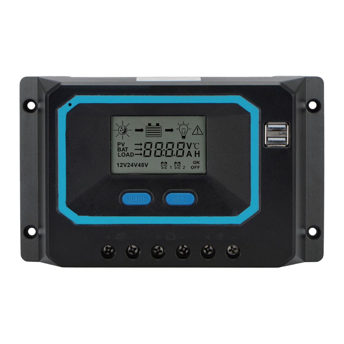 Solar KT Series 12V/24V/48V Auto PWM Solar Charge Controller Max PV Input 100V