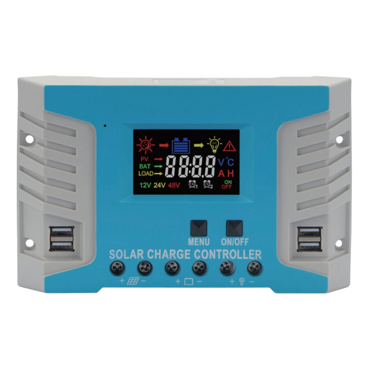 Solar CT Model Auto PWM Solar Charge Controller 10A-60A 12V/24V/48v Max PV Input 100V