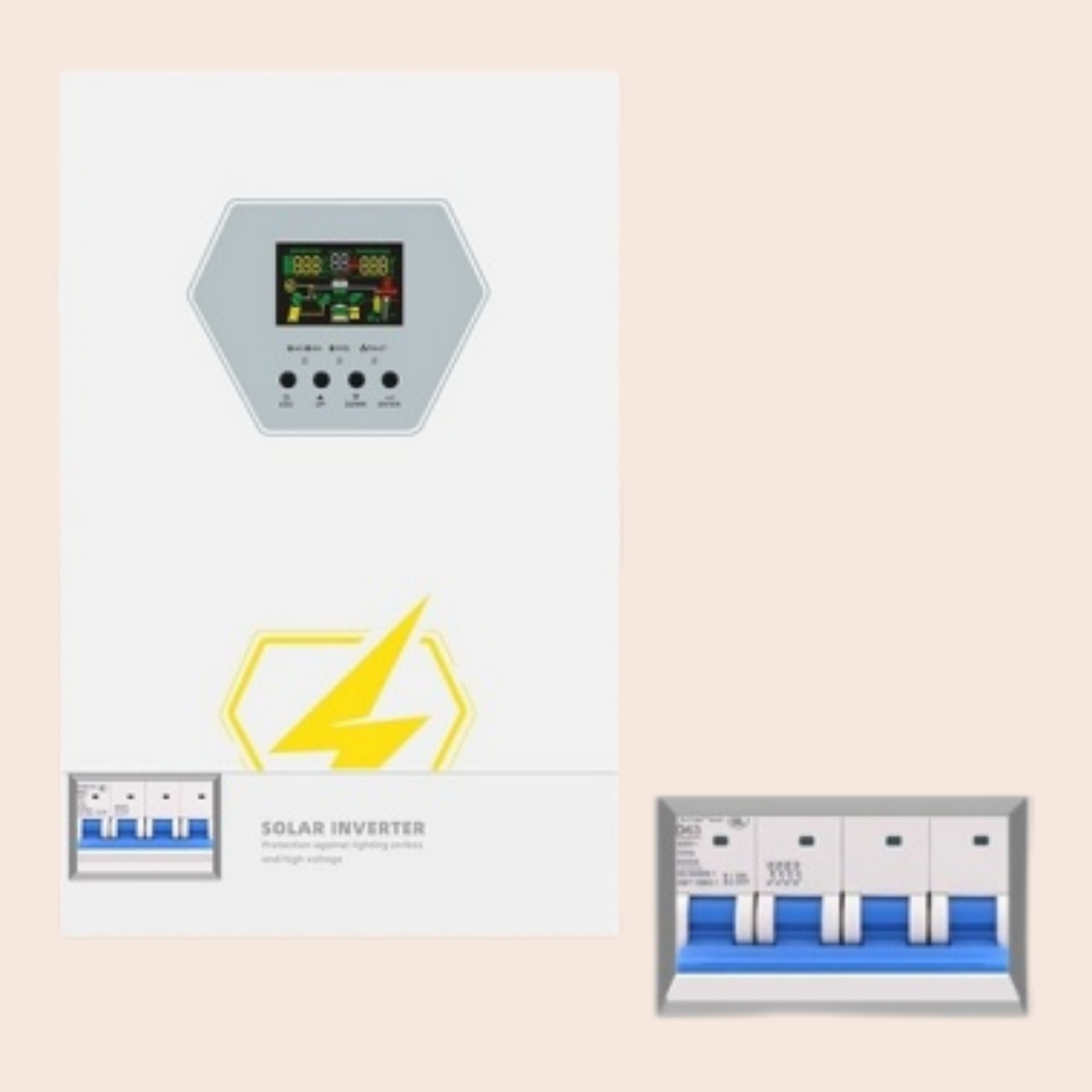 ID Seiries Lightning Protection 3000W~6500W Solar Inverter with 2400 RS232 Baud Rate 